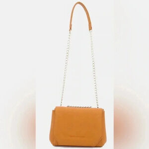 French Connection Crossbody Bag 23 L x 18 H x 8 W golden brown NWOT